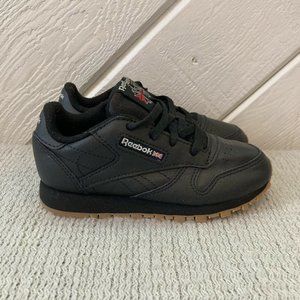 Reebok Classic Peek N’ Fit Black Shoes V69625 Toddler Size 10 Preowned